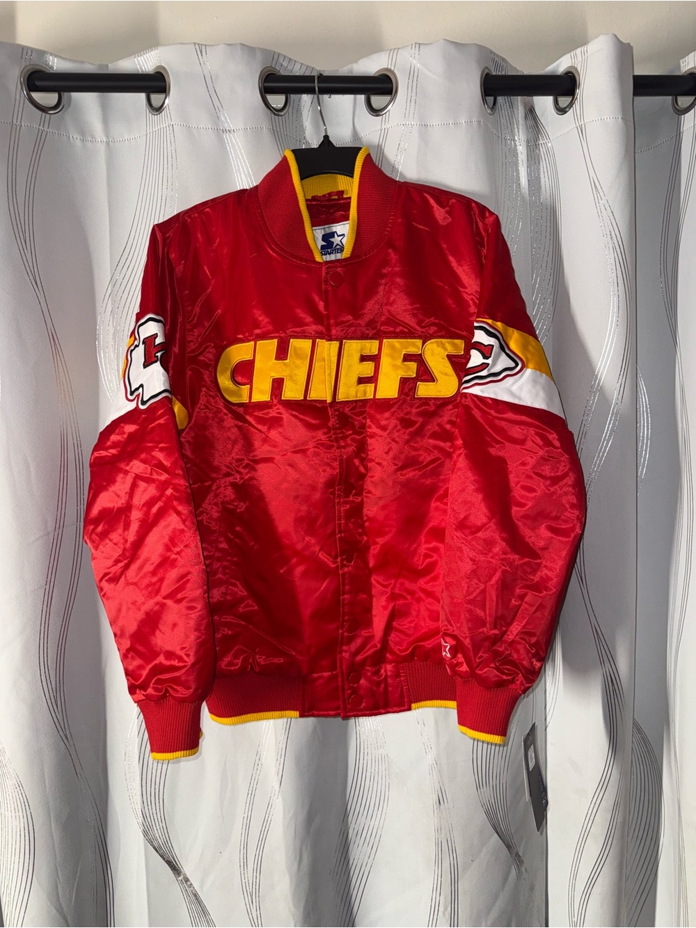 STARTER Red and Yellow Chiefs Bomber Jacket